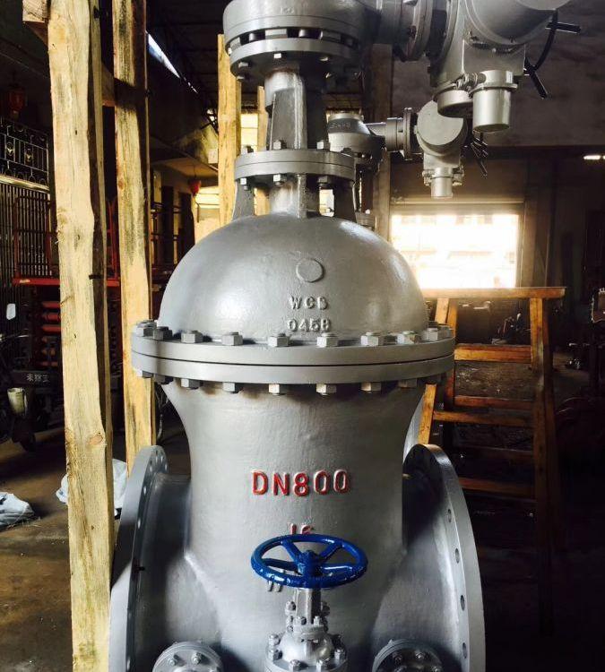 帶旁通的電動閘閥z941h-16c DN800(怎么安裝)